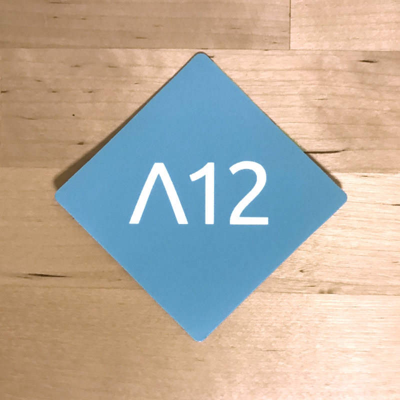A12 Sticker on Table
